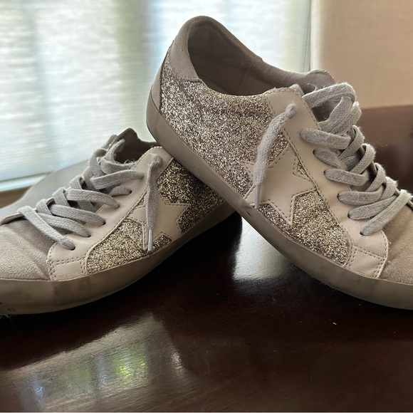 ShuShop Silver Glitter Star Sneakers - Picture 1 of 4